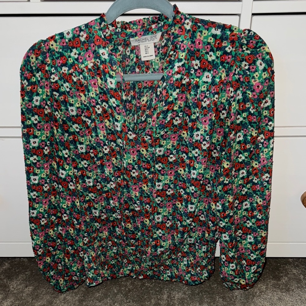 Rachel Zoe Floral Ruffle Blouse